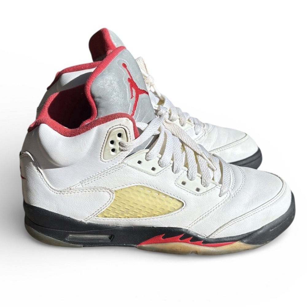 Nike Air Jordan 5 Retro OG 'Fire Red' Shoes Size 6Y Womens 7.5 (440888-102)
